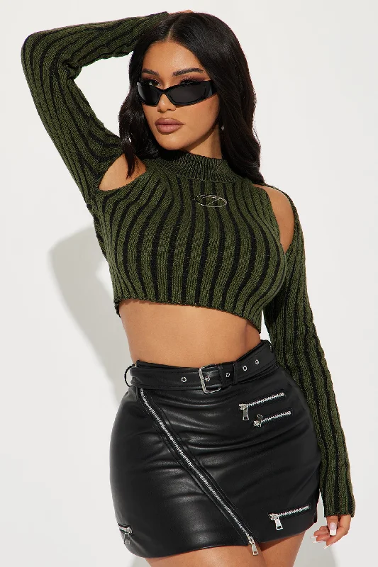 Josephine Washed Sweater - Olive