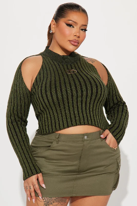 Josephine Washed Sweater - Olive