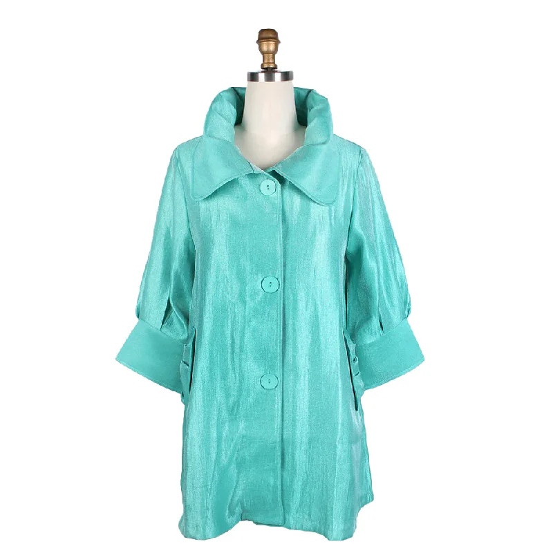 Damee NY Solid Signature Swing Jacket in Mint  - 200-MNT - Sizes S & M Only!