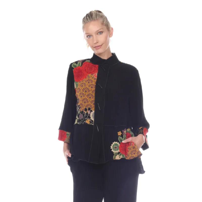 Moonlight Asian Inspired 3 Flower-Print Jacket - CM-65-3