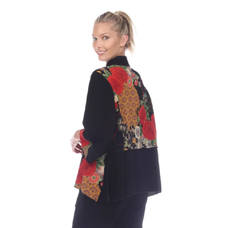 Moonlight Asian Inspired 3 Flower-Print Jacket - CM-65-3