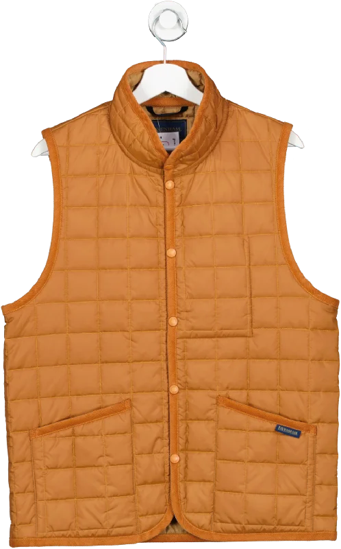 LAVENHAM Orange Quilted Gilet UK M