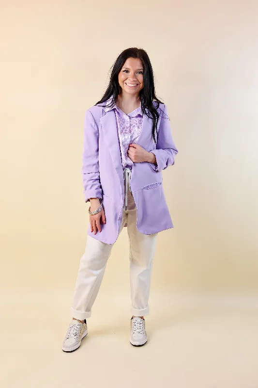 No Bad Angle Blazer With Pockets in Lavender Purple