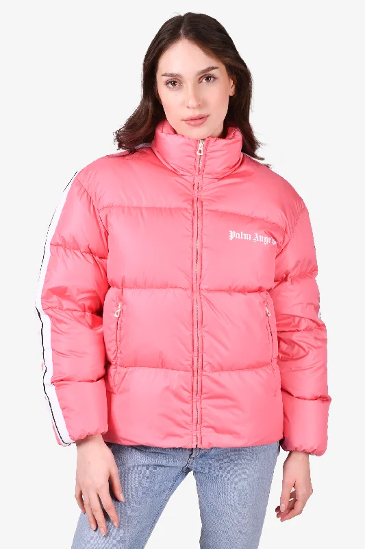 Palm Angels Pink Down Puffer Jacket Size S