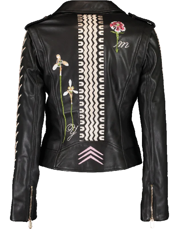 Ryder Embroidered Leather Jacket