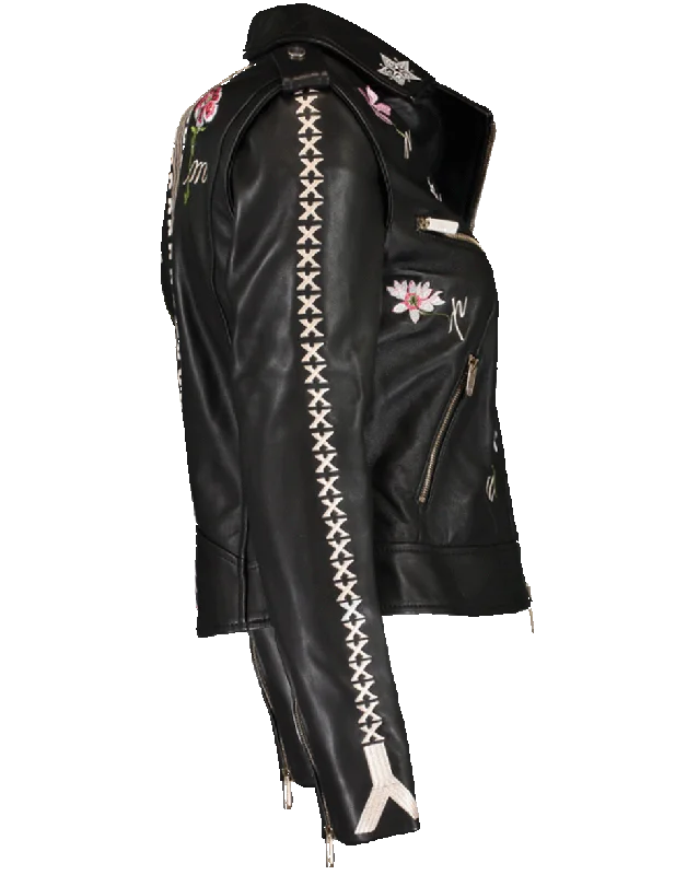 Ryder Embroidered Leather Jacket