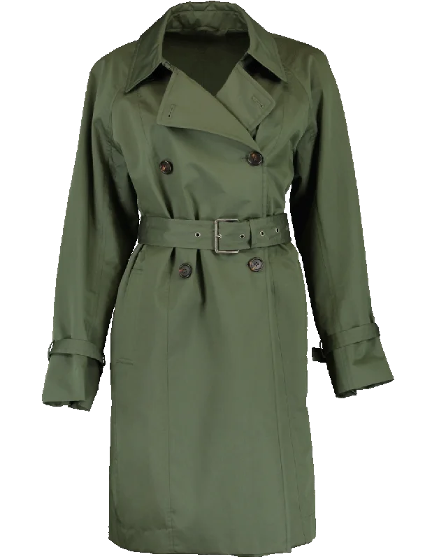 Taffeta Tie Belt Trench Coat