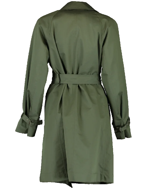 Taffeta Tie Belt Trench Coat