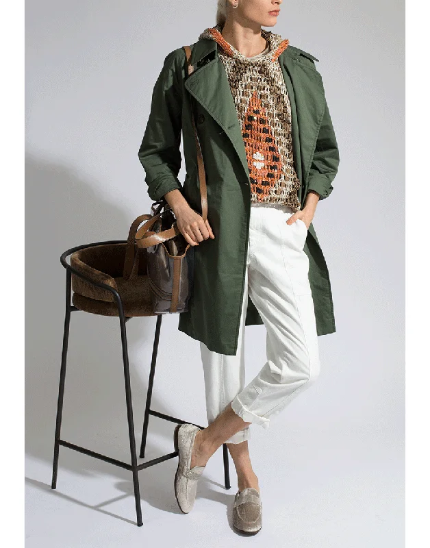 Taffeta Tie Belt Trench Coat