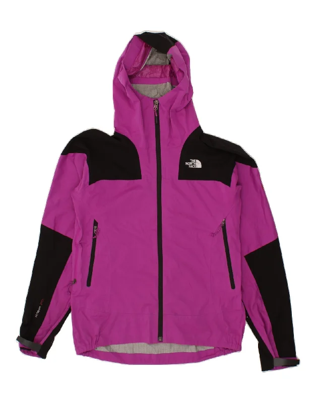 THE NORTH FACE Womens Hooded Rain Jacket UK 10 Small Pink Colourblock