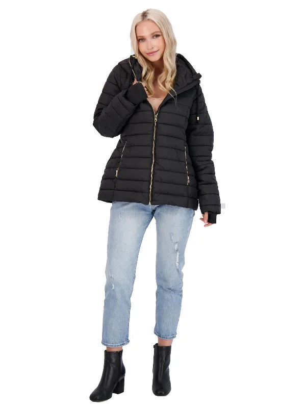 Womens Quilted Packable Puffer Coat