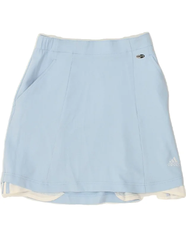 ADIDAS Womens Climalite Skort UK 10 Small  Blue Polyester