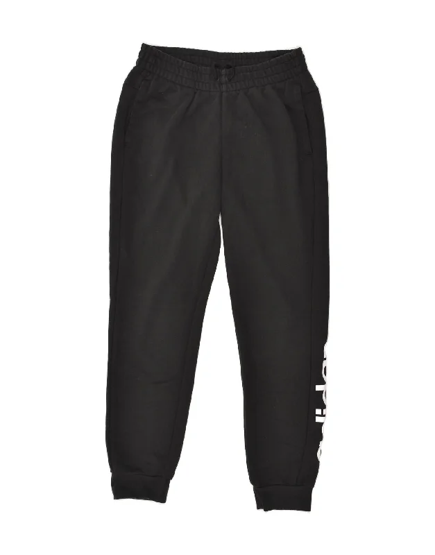 ADIDAS Womens Graphic Tracksuit Trousers Joggers UK 12/14 Medium Black