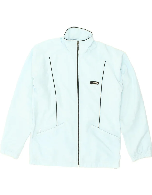 ADIDAS Womens Loose Fit Tracksuit Top Jacket UK 10 Small Turquoise