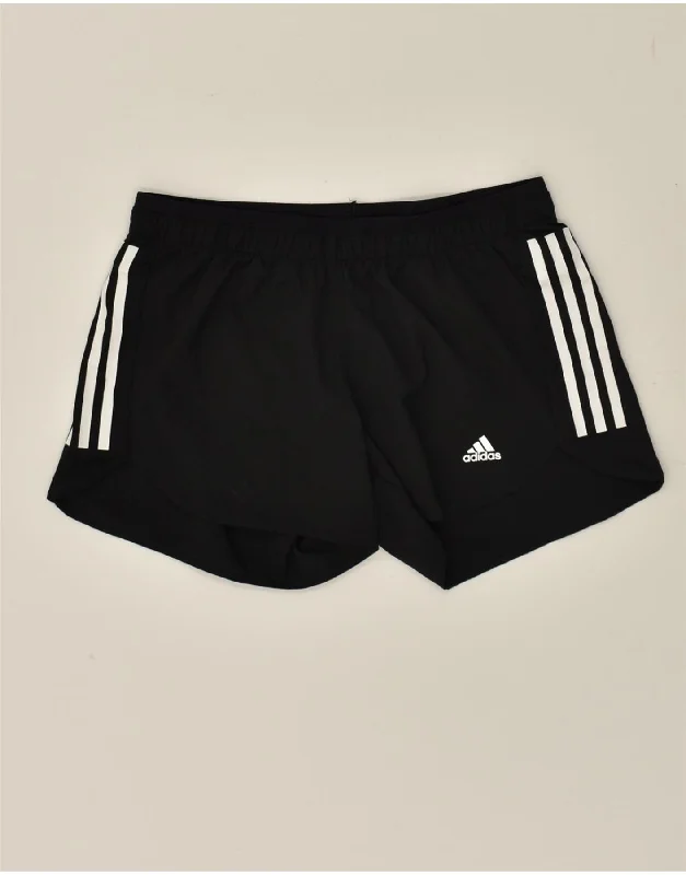 ADIDAS Womens Sport Shorts UK 14 Medium Black Polyester