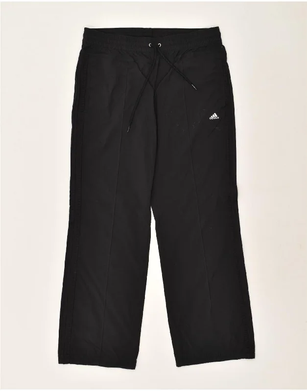 ADIDAS Womens Tracksuit Trousers Joggers UIK 14 Large  Black Nylon