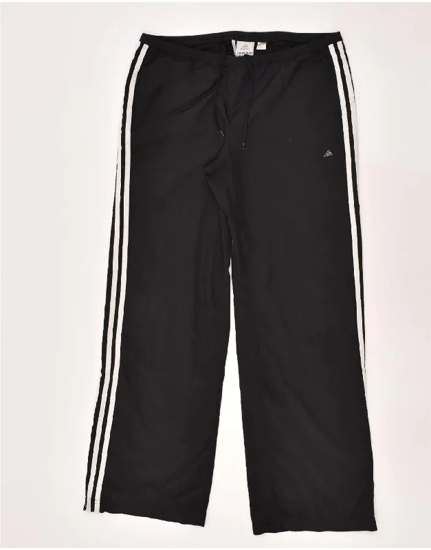 ADIDAS Womens Tracksuit Trousers UK 12 Medium  Navy Blue Polyester