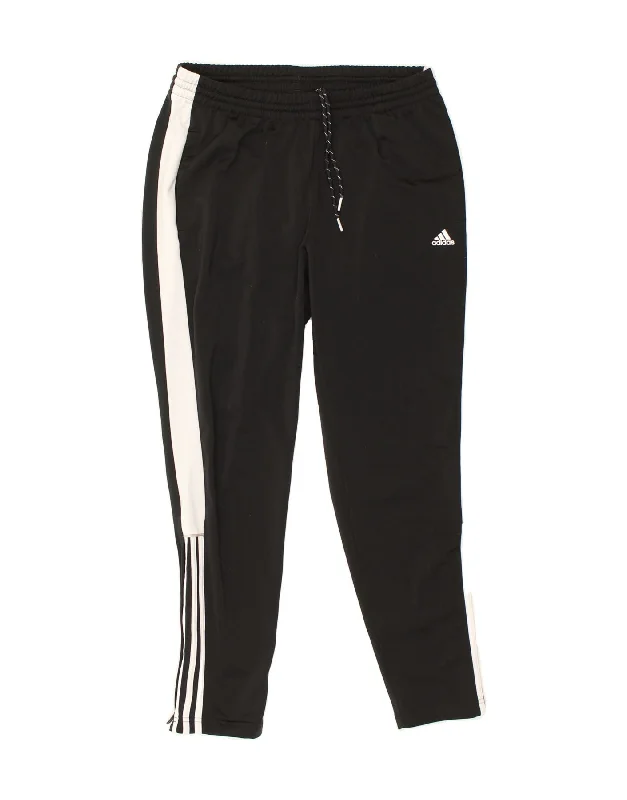 ADIDAS Womens Tracksuit Trousers UK 16/18 Large Black Polyester