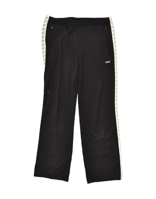 ARENA Womens Tracksuit Trousers UK 14 Large Black Polyester