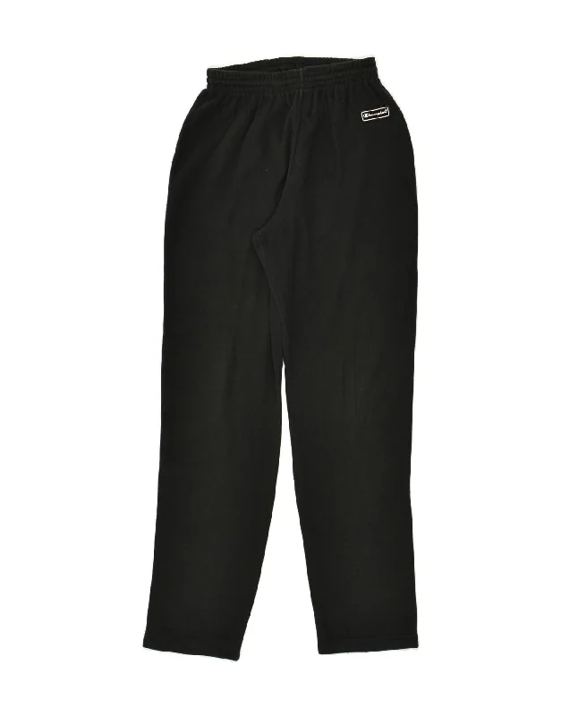 CHAMPION Womens Tracksuit Trousers UK 26 Small Black Cotton