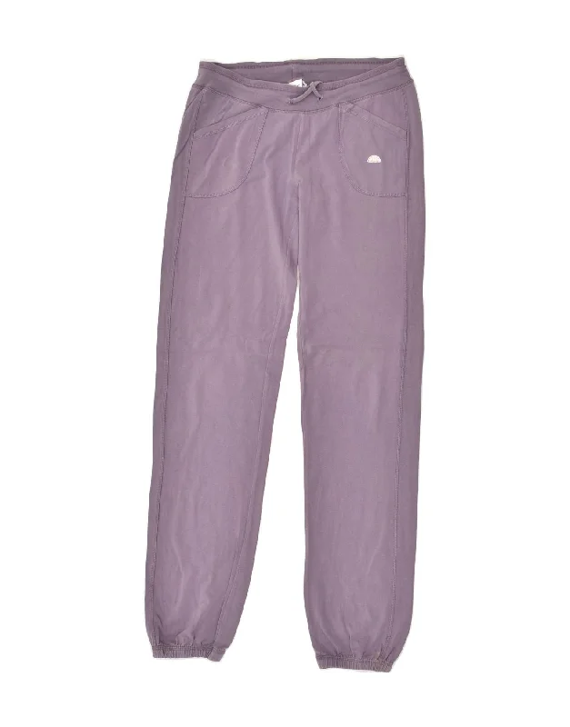 ELLESSE Womens Tracksuit Trousers Joggers UK 14 Medium Purple Cotton