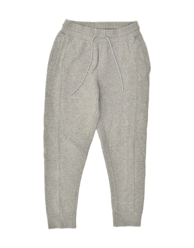 NIKE Womens Graphic Tracksuit Trousers Joggers UK 10 Small Grey Cotton