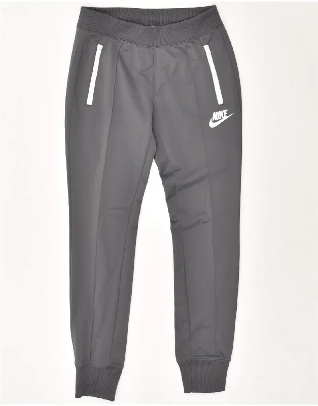 NIKE Womens Tracksuit Trousers Joggers UK 10 Small Grey Polyester