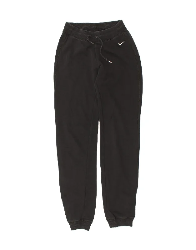 NIKE Womens Tracksuit Trousers Joggers UK 6 XS Black Cotton