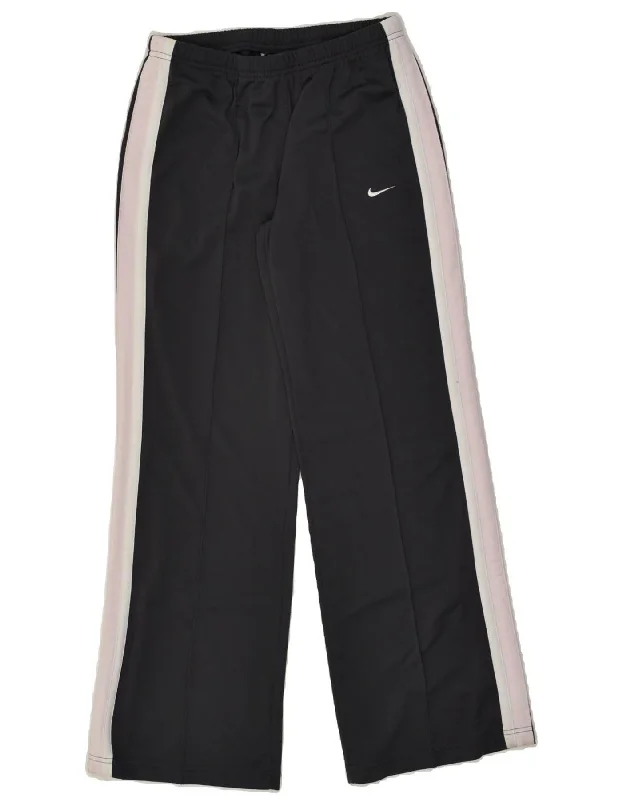 NIKE Womens Tracksuit Trousers UK 10 Small Grey Colourblock Polyester