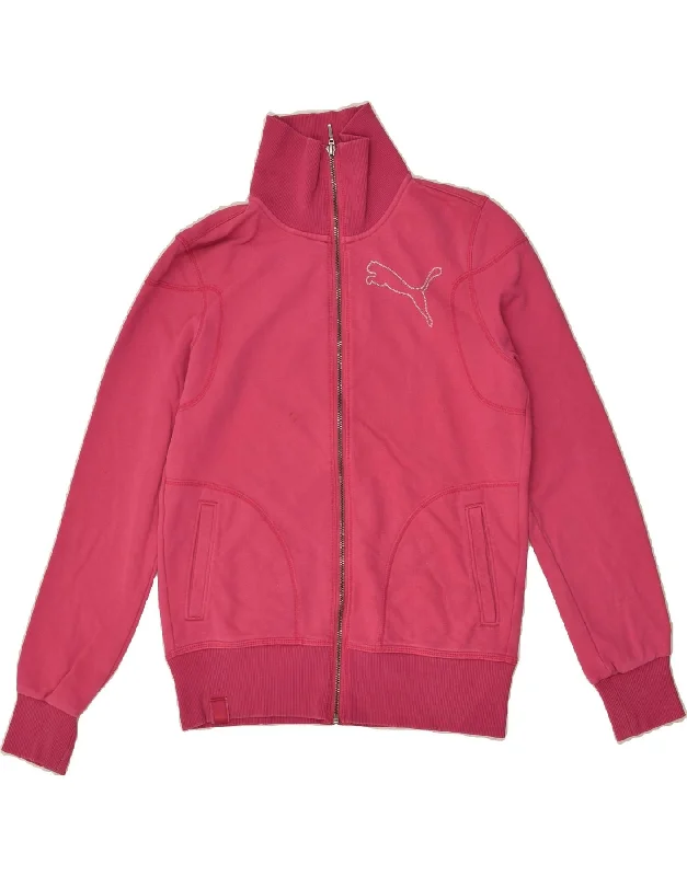 PUMA Womens Tracksuit Top Jacket UK 14 Large Pink