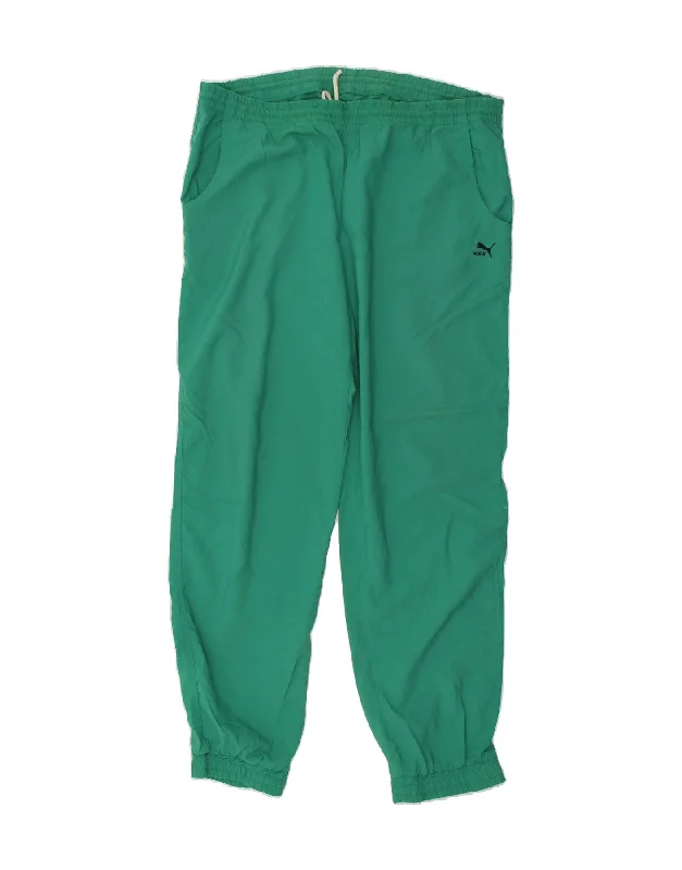 PUMA Womens Tracksuit Trousers Joggers Large Green Polyamide