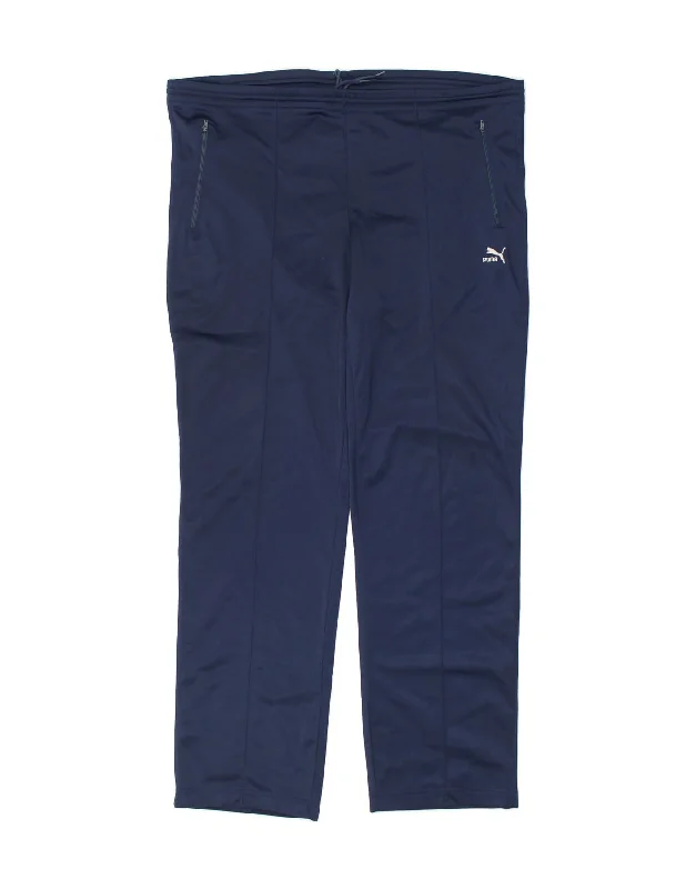 PUMA Womens Tracksuit Trousers US 8 Medium Navy Blue Polyester