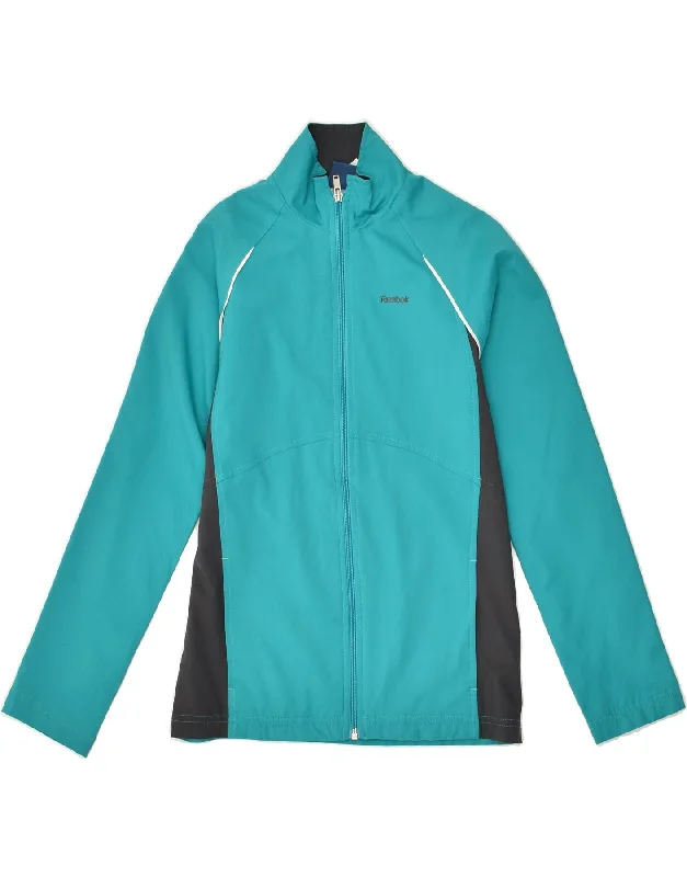 REEBOK Womens Tracksuit Top Jacket UK 6 XS Turquoise Polyester