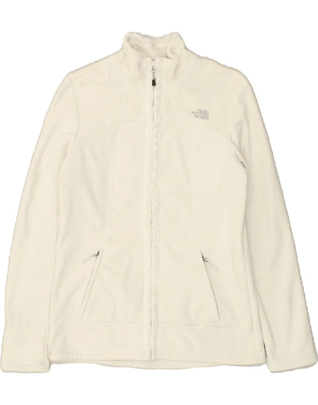 THE NORTH FACE Womens Tracksuit Top Jacket UK 14 Medium Off White