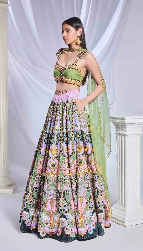 Celtic Hearts Lehenga Set