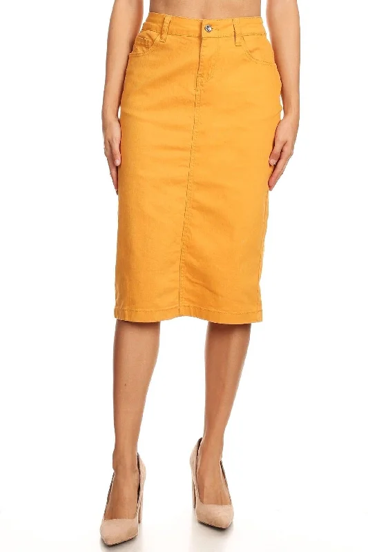 Aurielle Mustard Skirt