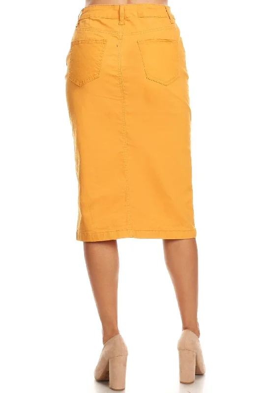 Aurielle Mustard Skirt