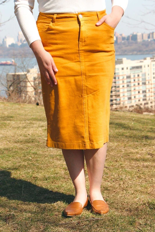 Aurielle Mustard Skirt