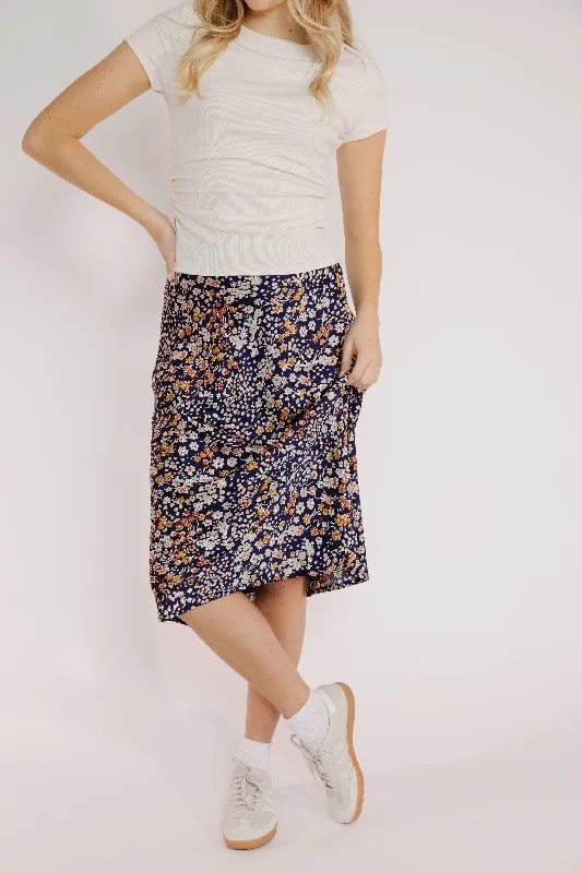 Brandy Skirt in Navy Floral