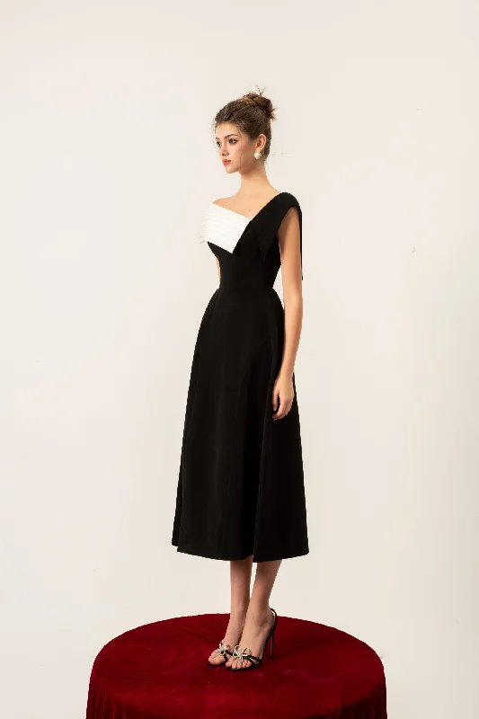 Hattie Off-shoulder Midi Dress