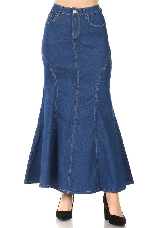 Milano Maxi Denim Skirt