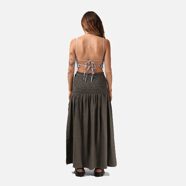 RPM Shell Maxi Skirt - Khaki