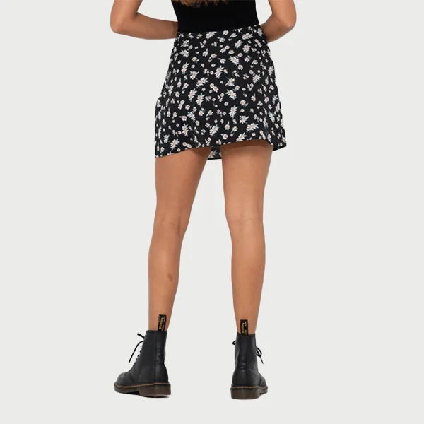 Rusty Marley Mid Rise Skirt - Black