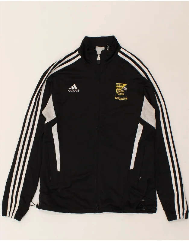 ADIDAS Womens Climacool Graphic Tracksuit Top Jacket UK 10 Small Black