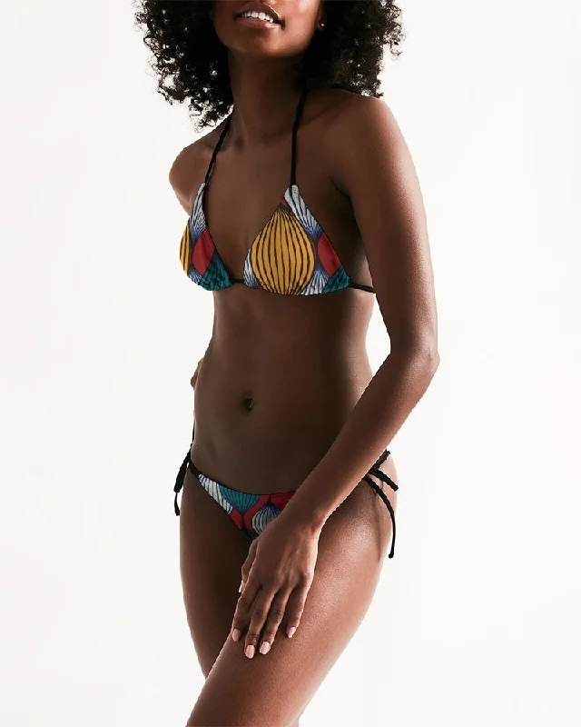 AKH African Art Women's Triangle String Bikini