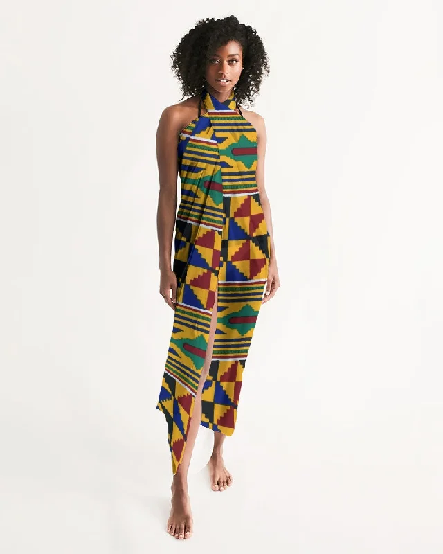 AKH African Kente Cloth Swim Cover Up