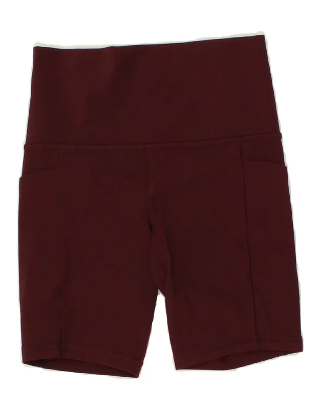 ATHLETA Womens Sport Shorts UK 0 2XS Maroon