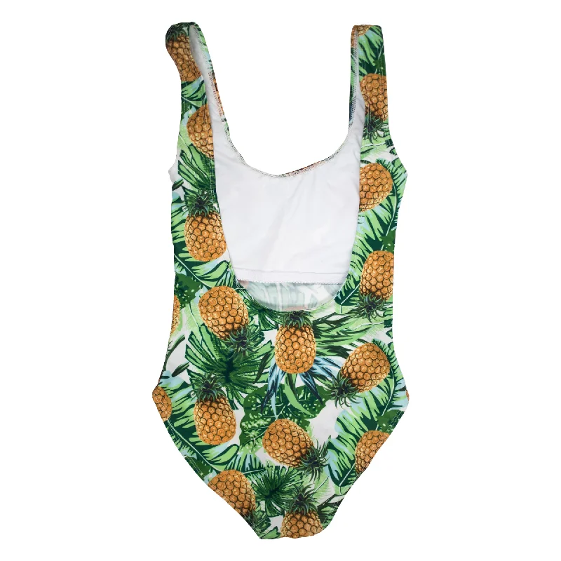 Pineapple Print One Piece Swimsuit