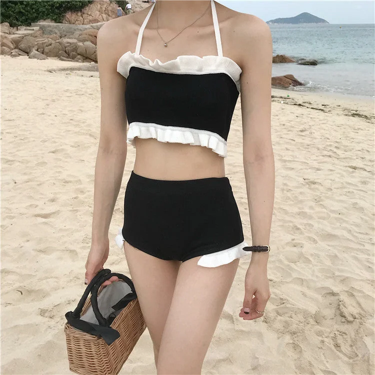 Cute Ruffled Swimsuit Set YV40387