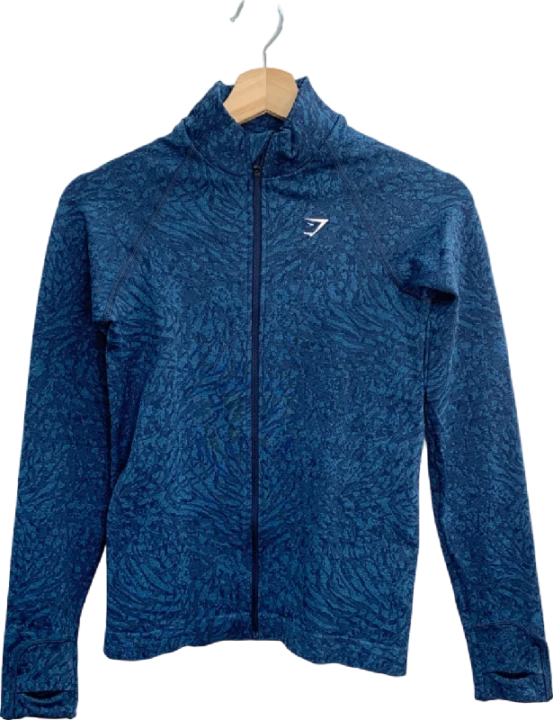 Gymshark Blue Full-Zip Jacket S